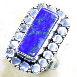 Lapis Lazuli Handcrafted 925SS Ring 7